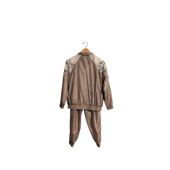 Vintage Designer Petites Jogging Suit Small Gold & Floral Excellent Condition - Picture 4 of 4